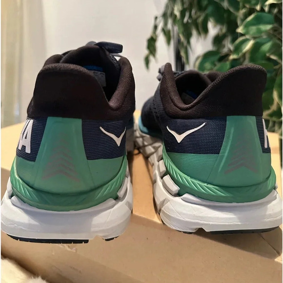 Men’s Hoka One One Navy and Green Sneakers, 12 - Picture 5 of 12